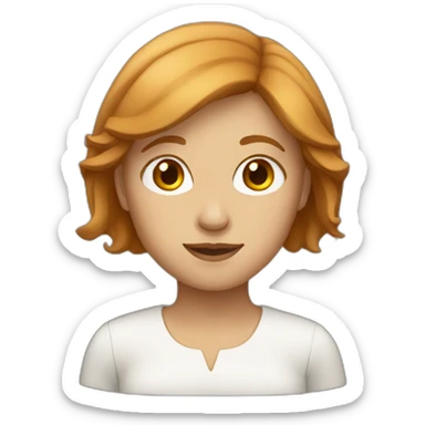 a light chestnut-haired woman sticker