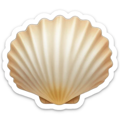 seashell outline sticker