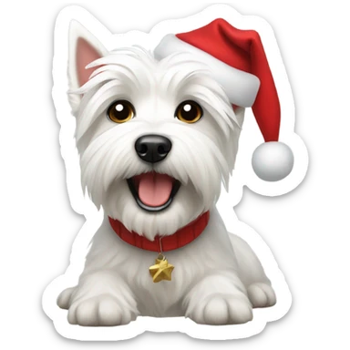 Christmas Westie  sticker