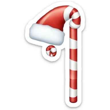 christmas cany cane sticker