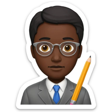 teacher man with black skin sticker