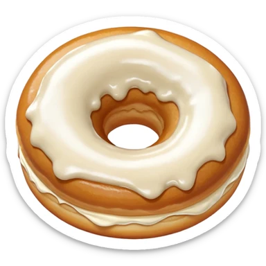 Cream donut sticker