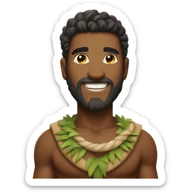 Maui the demigod with a big smile sticker