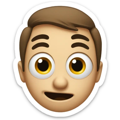 emoticon looking to the side with a shocked face sticker