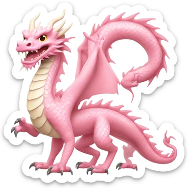 Light Pink Chinese Dragon sticker