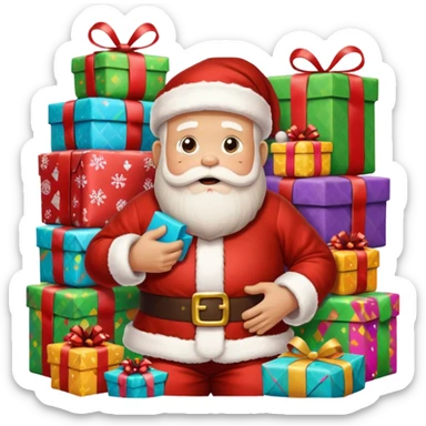 create a realistic christmas chaos sticker