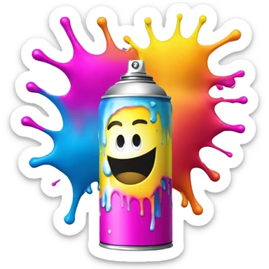 Spray paint sticker
