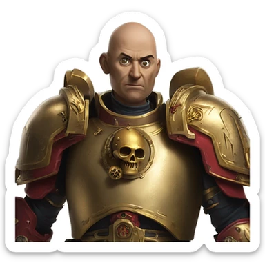 Adeptus Custodes from Warhammer 40k Shrugging sticker