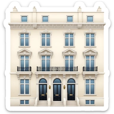 white notting hill townhouse sticker