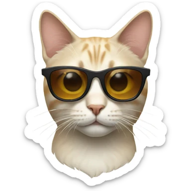 Cat with sunglasses sticker