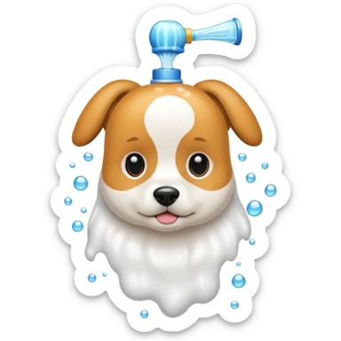 Shampoo for dog with foam sticker