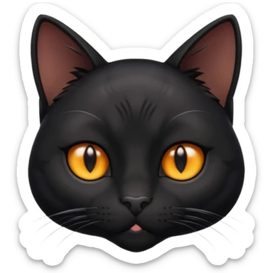 Solin wäre ein Kater mit nachtschwarzem, glänzendem Fell, kräftig gebaut und zugleich von seltener Eleganz. Sein Blick – tief und warm – scheint in die Seele zu führen, während seine Bewegung lautlos ist wie ein Schatten, der sich still an die Seite schmiegt. sticker