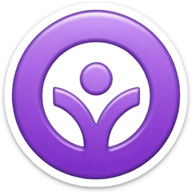 -18 symbol branco e roxo sticker