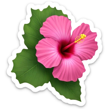 Hibiscus flower all pink  sticker
