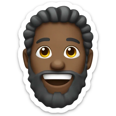 Black man two-toned dread locs with beard thumbs up sticker