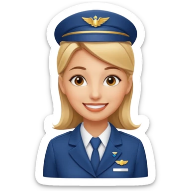 empathy flight attendant woman sticker