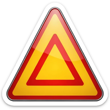 yield sign sticker