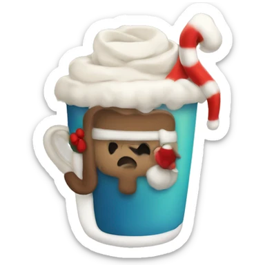 a cozy holiday drink sticker