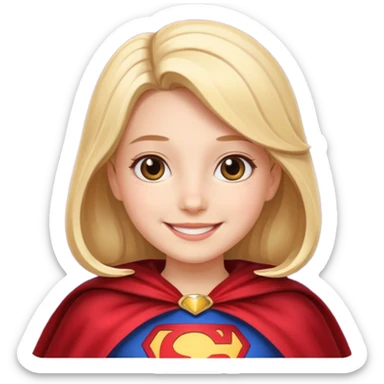 make ma an emoji of a fearless girl with a cape sticker