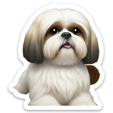 Shihztu with sunflower  sticker