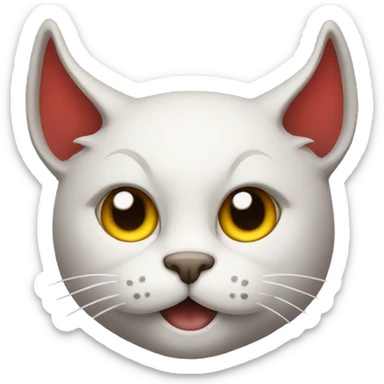 Cat wearing devil horns  sticker