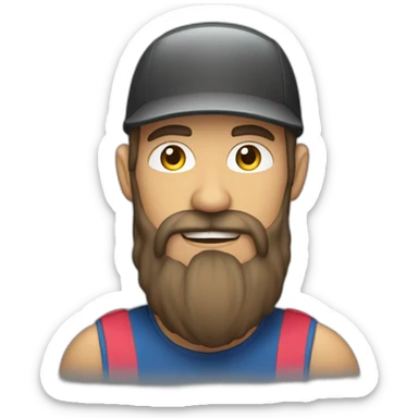 Hombre con barba deportivo andando en bicicleta sticker