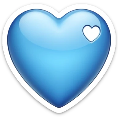 blue marine heart sticker