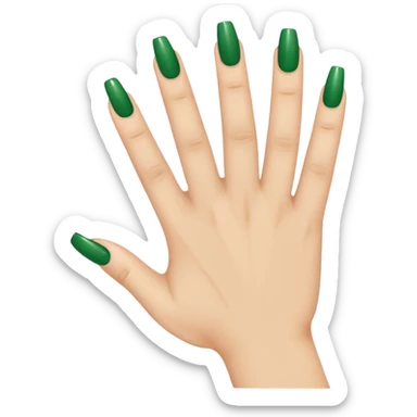 one finger green nail art sticker