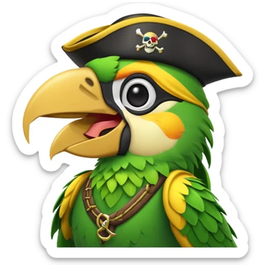 Pittsburgh pirates pirate parrot emoji sticker