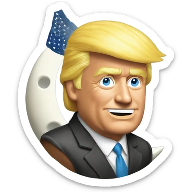 Trump Bitcoin to the moon sticker