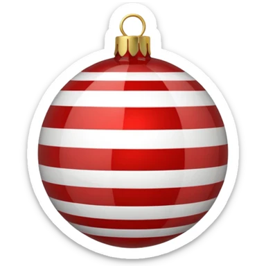 A Red Striped Ornament sticker