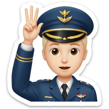 Combine this emoji:🫡 and this emoji:🤪 sticker