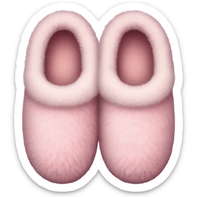 Cute pink slippers sticker