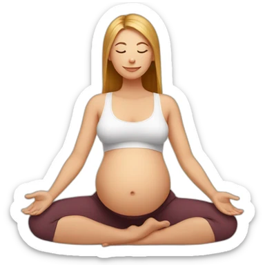 Pregnant yoga sticker