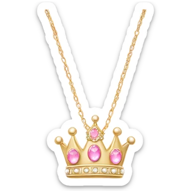 pink princess necklace sticker