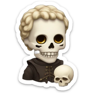 Hamlet with skull on hand sticker