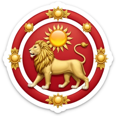 Lion and sun flag of imperial Iran sticker