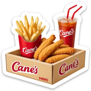 Raising canes meal sticker