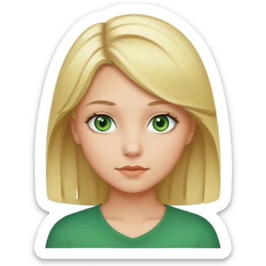Girl blonde Green eyes sticker