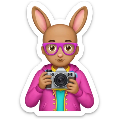 Necesito 5 emojis de Bad bunny con temática de su álbum debí tirar mas fotos, sticker