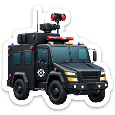 Need a SWAT truck emoji that I can copy and paste with no guns on top sticker