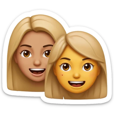 Make girl emoji who is angry with her bestie sticker