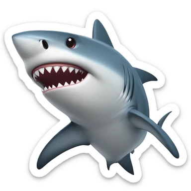 Shark wih love eys sticker