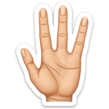 back of mans hand four fingers sticker