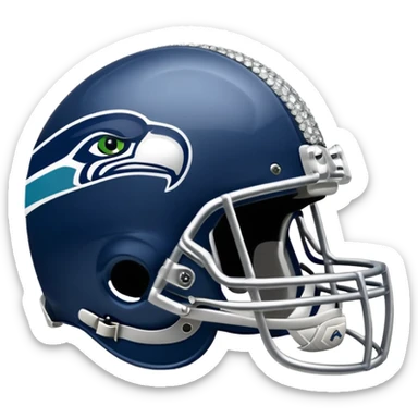 NFL Seahawks logo helmut with diamonds bling  sticker