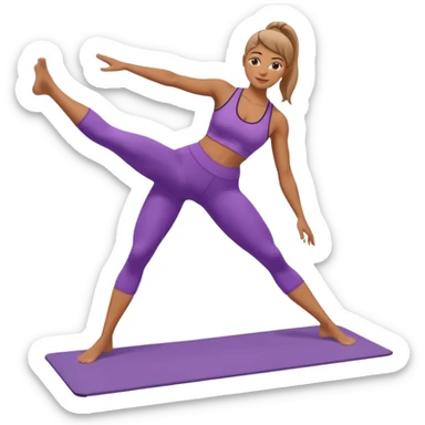 woman doing pilates sticker