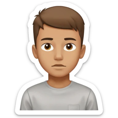 two block boy with sharp jawline sticker