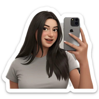 girl taking selfie indoors sticker