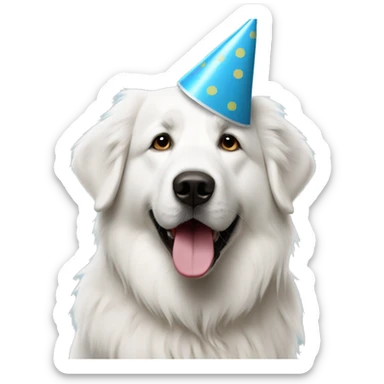 Great Pyrenees dog BIRTHDAY sticker