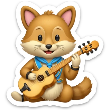 un animal musicien sticker
